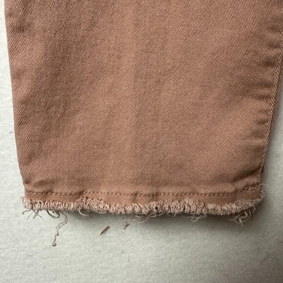Democracy Ab Technology Jean sz 10 Raw Hem mid Rise Straight Cropped mauve pink - Picture 2 of 5